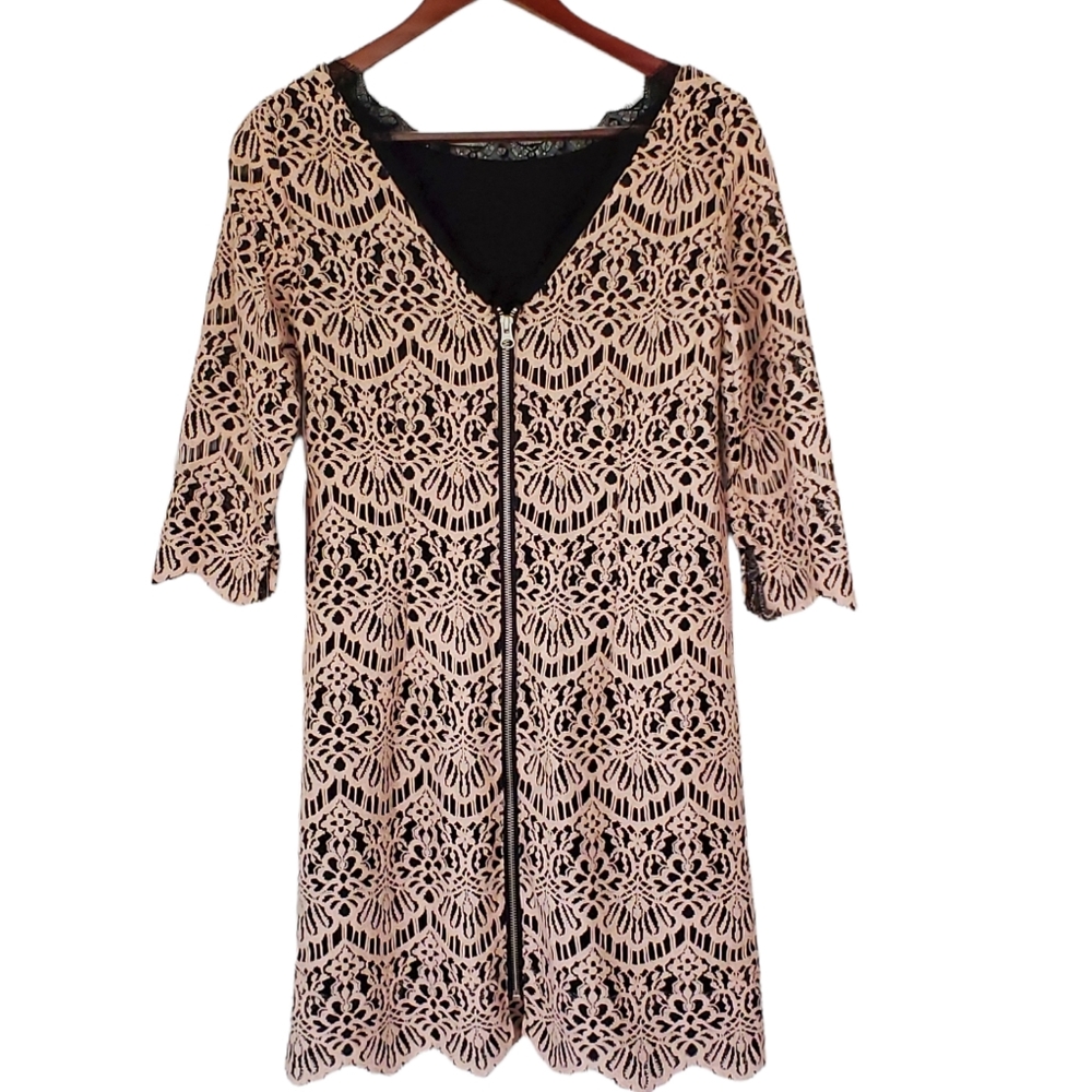 Chelsea28 Sz XXS 3/4 Sleeve Lace Cocktail Dress - Picture 3 of 8